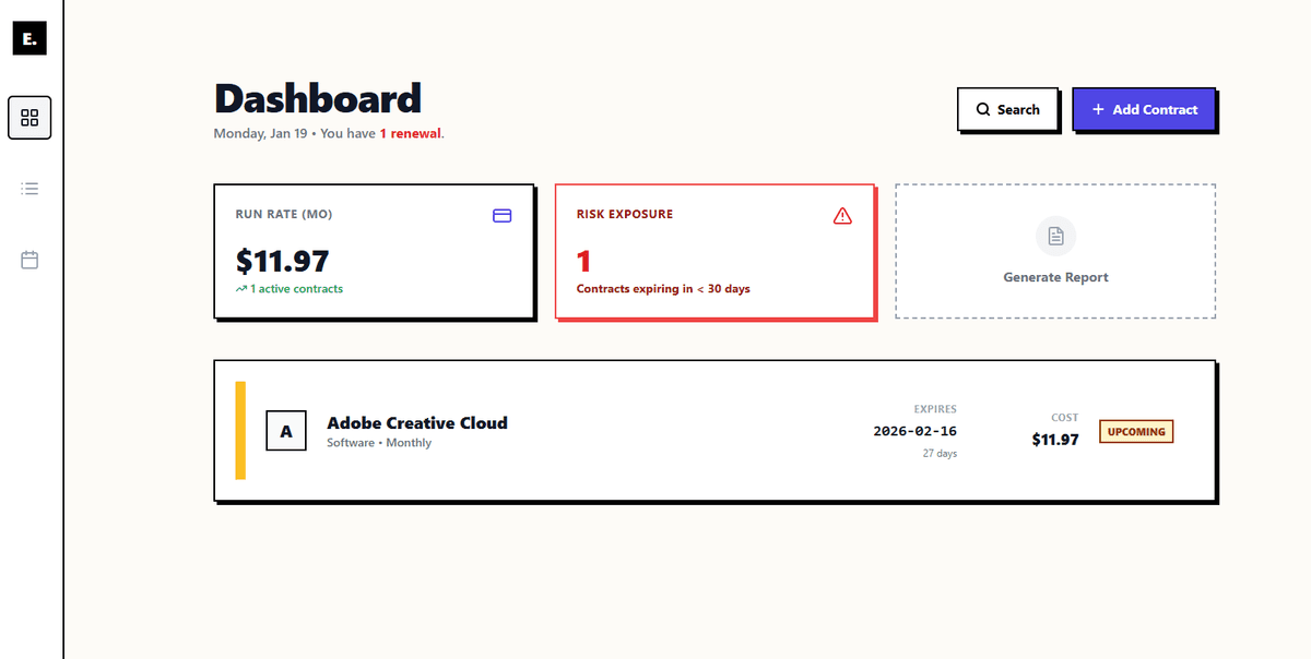 Expiry App – dashboard screenshot
